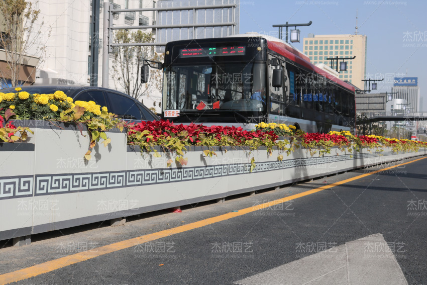 山西太原道路景觀花箱案例