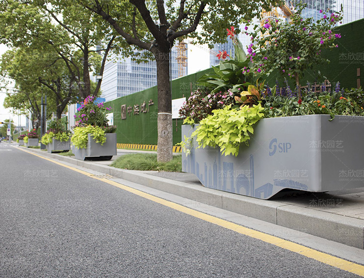 城市之光不銹鋼花箱道路景觀花箱